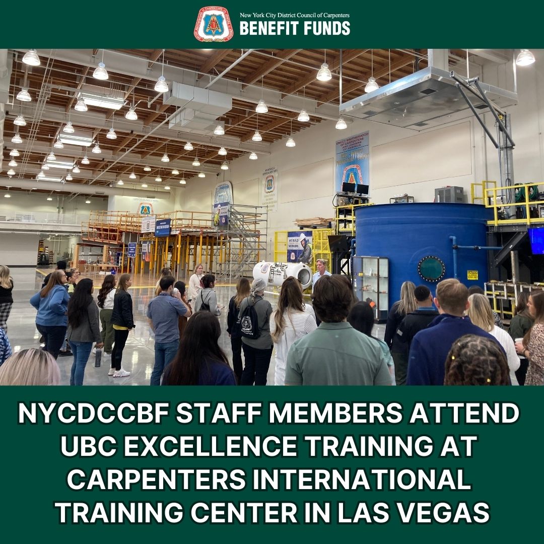 NYCDCCBF's tweet photo. This week at the Carpenters International Training Center in Las Vegas, staff members from the NYCDCCBF joined fund employees from across the country in attending the UBC Excellence: Building Frontline Leaders” training program. Check it out!
#NYCDCC #NYCDCCBF #UBC https://t.co/T3zsHRqXsn