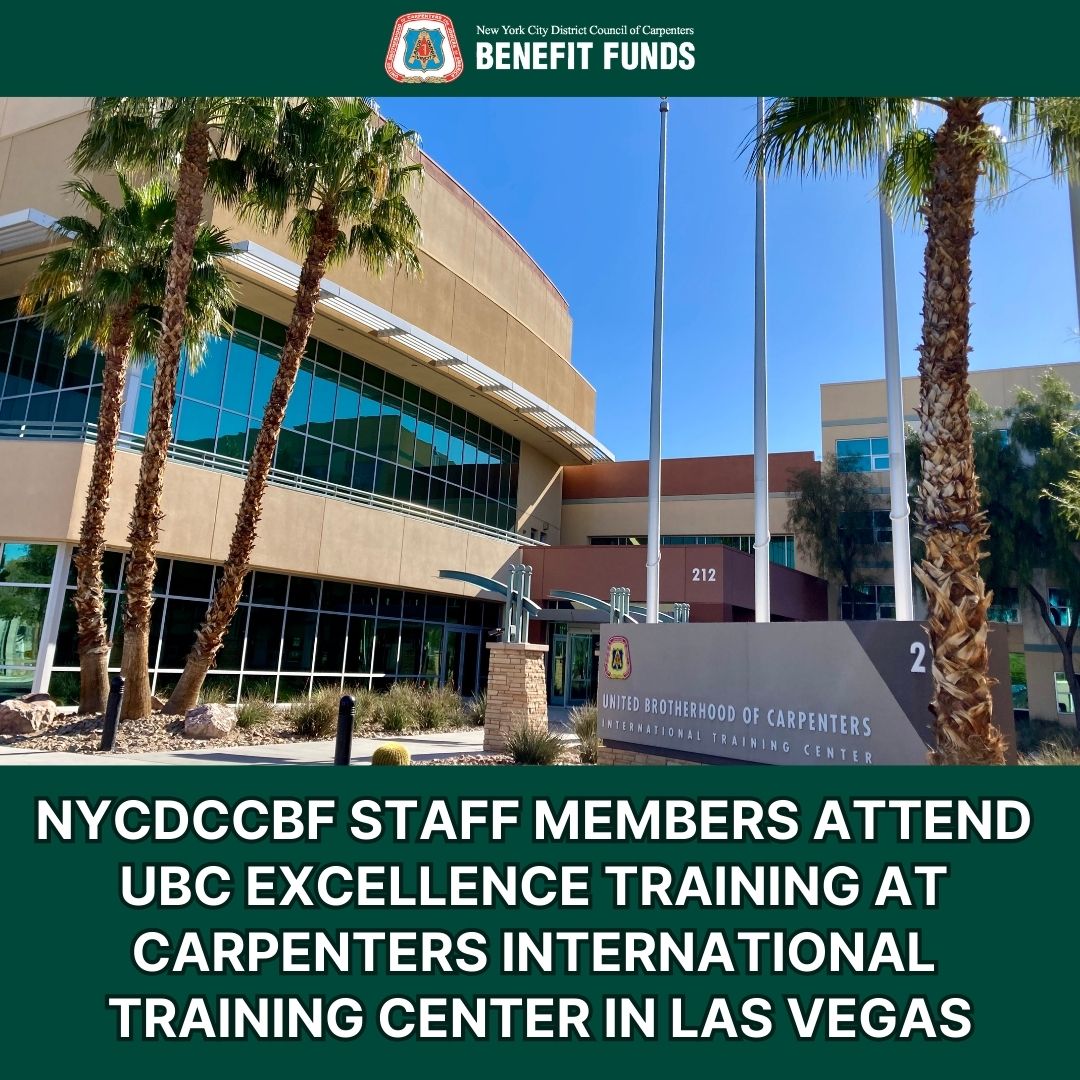 NYCDCCBF's tweet photo. This week at the Carpenters International Training Center in Las Vegas, staff members from the NYCDCCBF joined fund employees from across the country in attending the UBC Excellence: Building Frontline Leaders” training program. Check it out!
#NYCDCC #NYCDCCBF #UBC https://t.co/T3zsHRqXsn