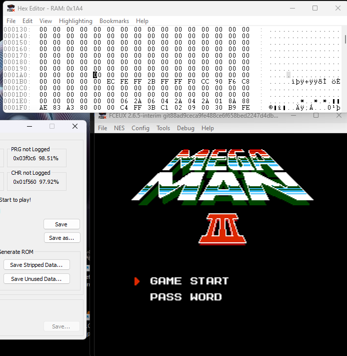 since i will be using 16-bit pushes to the stack, I'll be relocating Mega Man III's stack from $1FF on the NES, to 7E:0FFF on the SNES, so that the increased sized of the stack wont bleed into any ram registers the game uses in that old $100-$1FF region.