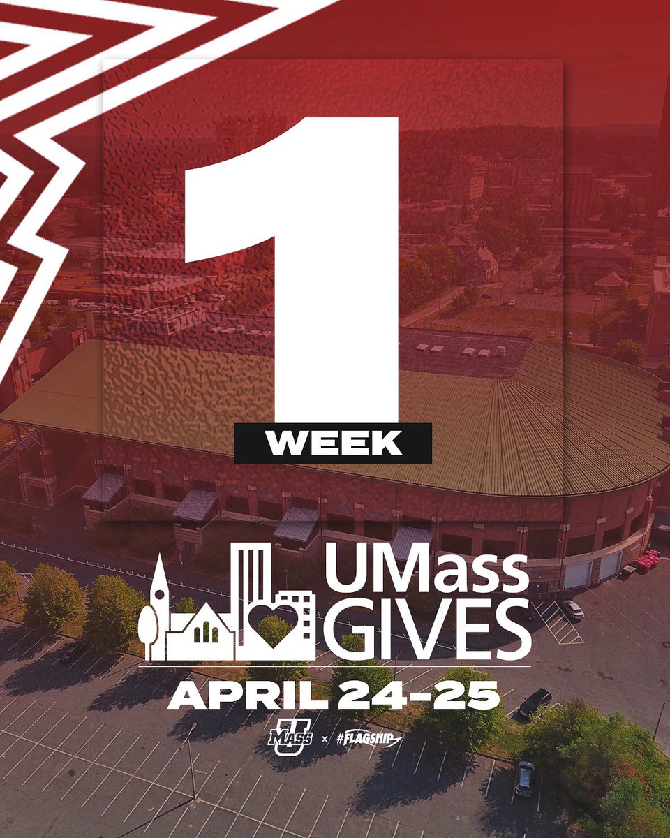 🗓️ Mark your calendars! One week until UMass Gives #Flagship🚩