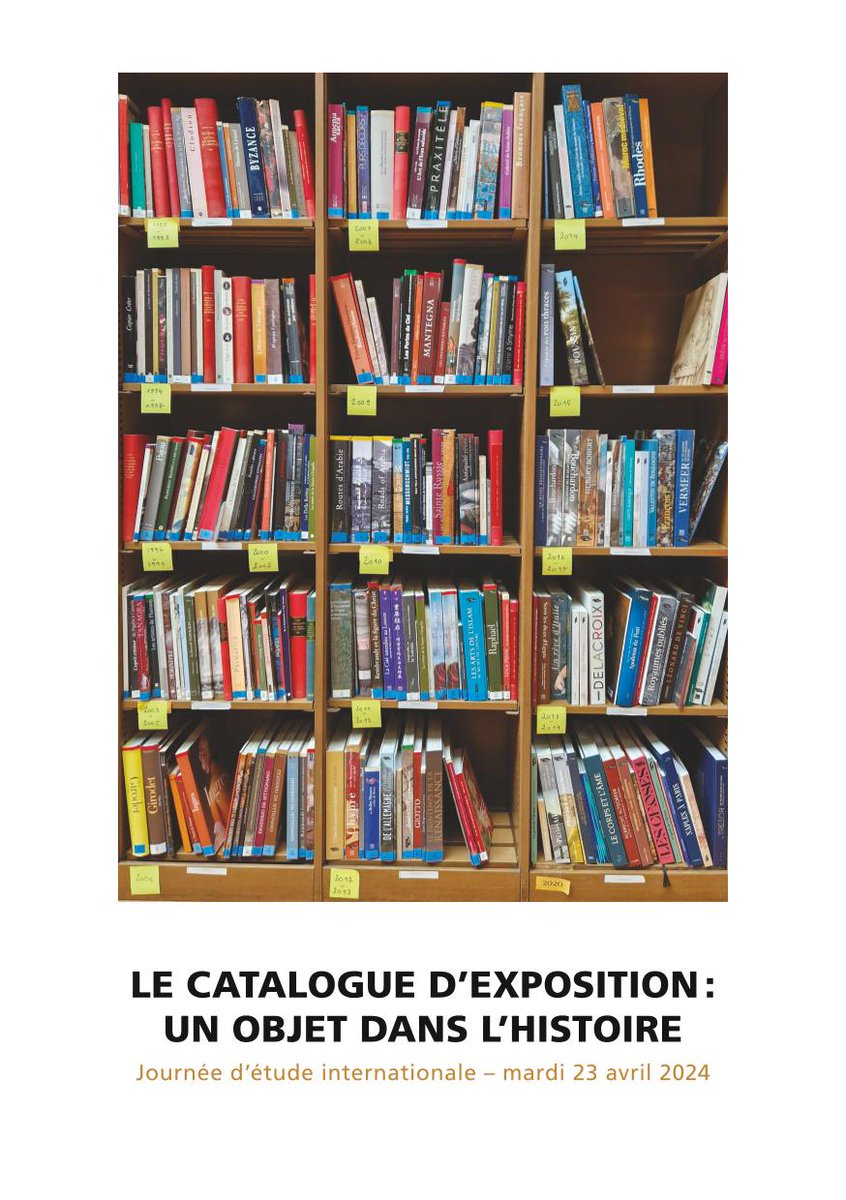 'Le catalogue d'exposition, un objet dans l'histoire', une journée d'études qui se déroulera le 23 avril prochain, à la galerie Colbert et au centre Vivant-Denon ➡️ Découvrez le programme : hicsa.pantheonsorbonne.fr/evenements/cat…