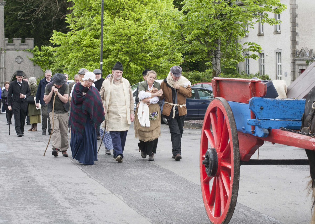 The National Famine Way Commemorative Walk takes place over six days from Monday 20th to Saturday 25th May 2024beginning with a dramatic re-enactment of the events which prompted the foundation of the walk. Walkers will be joined by schools, musicians, and costumed enthusiasts.