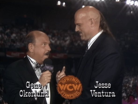 The Late Great Mean Gene Interviews @GovJVentura 30 Years Ago Today At WCW Spring Stampede 1994