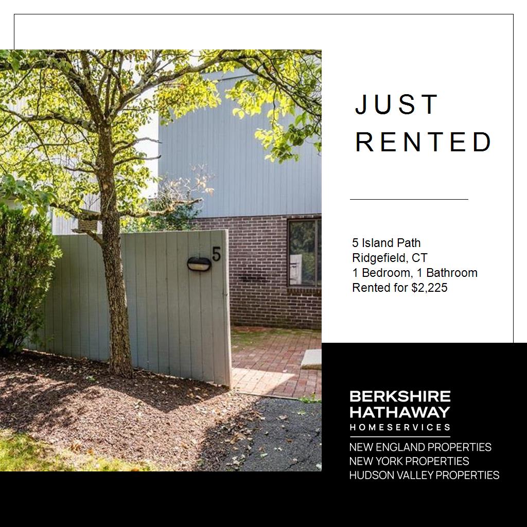 Just Rented!
5 Island Path, Ridgefield, CT.

#bhhs #goodtoknow #sandrajuliano #sandrajuliano #ridgefieldrentals #celebratesold #foreverbrand #foreveragent #beinspired #ctrealestate