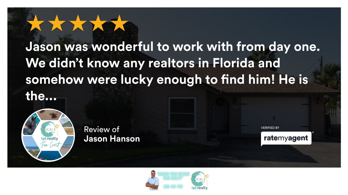 My latest RateMyAgent review in Ormond-by-the-Sea.
 SL3545458
rma.reviews/yBalK2KICO8b

...
#ratemyagent #realestate #TheLocalsGroup #LPT_Realty #JasonDreamsRealty #BeachLife