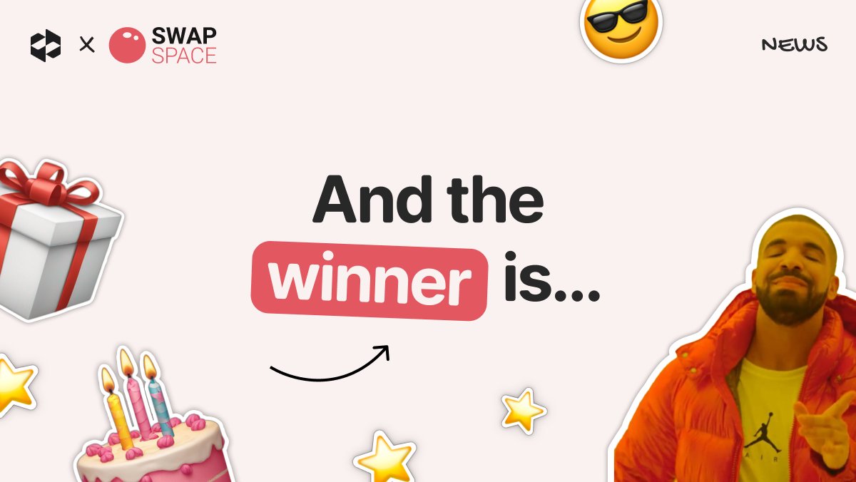 We are happy to announce the winner of our joint text greeting contest with @SwapSpaceCo The prize of 100 USDT goes to @Ahsan5515129884! 🥳 Congratulations! Send us your crypto wallet address to receive your prize asap! But that’s not all! For the entire @SwapSpaceCo…