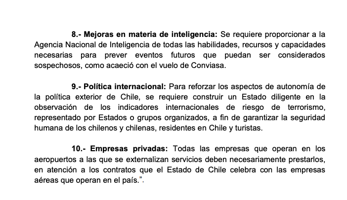 Paz_ZarateB's tweet photo. Informe de Comisión Especial investigadora de la Cámara sobre operaciones en Chile de línea aérea estatal venezolana-iraní Conviasa y eventuales actos de terrorismo (abril 2023):
deja en claro falta de preparación de Chile para prever este tipo de amenaza. https://t.co/6lx1Td5BWq https://t.co/0NjPh5RWGi