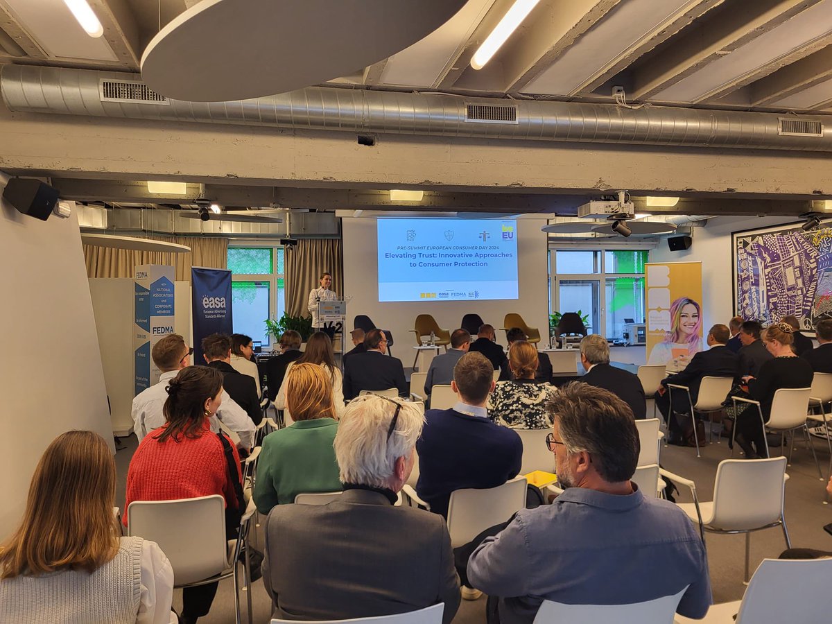 EASA (@advertisingeasa) on Twitter photo The Pre EU Consumer Summit Day kicks off with the welcome of <a href="/ICCBelgium/">ICC Belgium</a> Secretary General <a href="/dere_julie/">Julie Deré</a> - looking forward to many interesting discussions on innovative approaches to #consumer protection 💡#ElevatingTrust <a href="/FEDMA/">FEDMA</a> <a href="/we_are_BAM/">BAM</a> <a href="/ICCBelgium/">ICC Belgium</a> The Pre EU Consumer Summit Day kicks off with the welcome of <a href="/ICCBelgium/">ICC Belgium</a> Secretary General <a href="/dere_julie/">Julie Deré</a> - looking forward to many interesting discussions on innovative approaches to #consumer protection 💡#ElevatingTrust <a href="/FEDMA/">FEDMA</a> <a href="/we_are_BAM/">BAM</a> <a href="/ICCBelgium/">ICC Belgium</a>