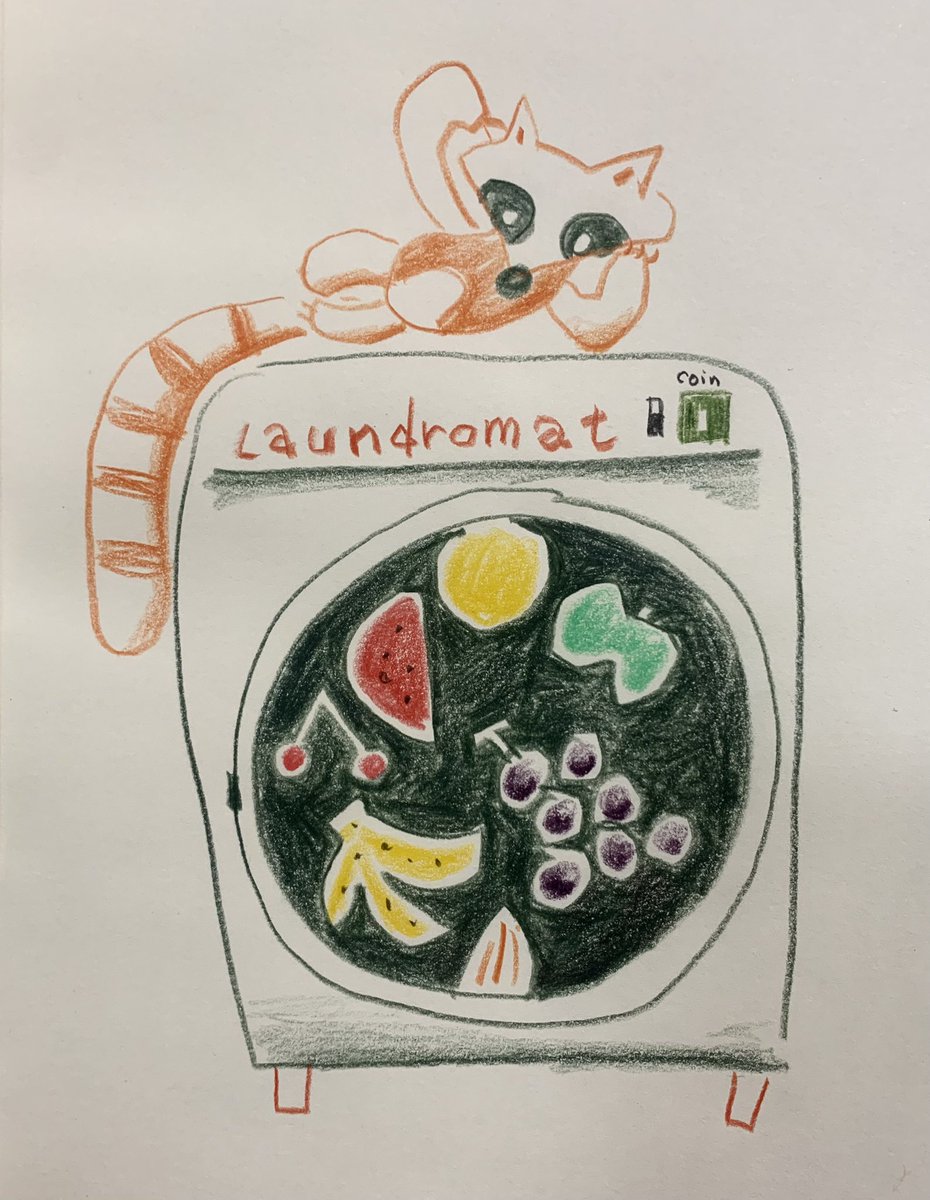 boccacodomodern's tweet photo. 『賢いアライグマ』

なんか安い紙と色鉛筆と自���の画風の親和性がとてもよい。
肩に力が全然入らないのがいいのかな。

#イラスト　#イラストレーター　#デザイン　#aboutblanks #色鉛筆　#coloredpencil 
#illustration #illustrator #art #drawing
#artist #painting #artwork  #bocca https://t.co/bmLrcsjHMn