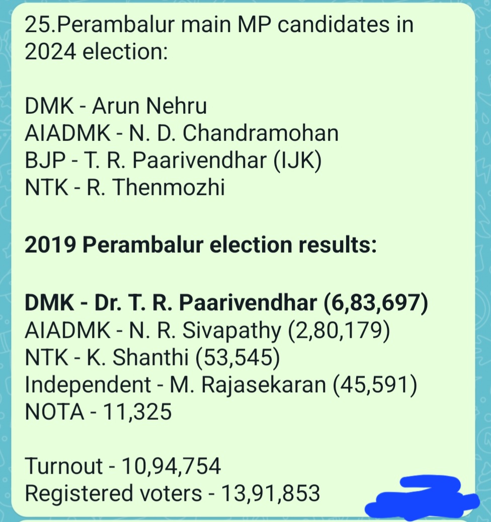 sudharshansrid1's tweet image. #TN2024elections #TNelections 

(7/10)