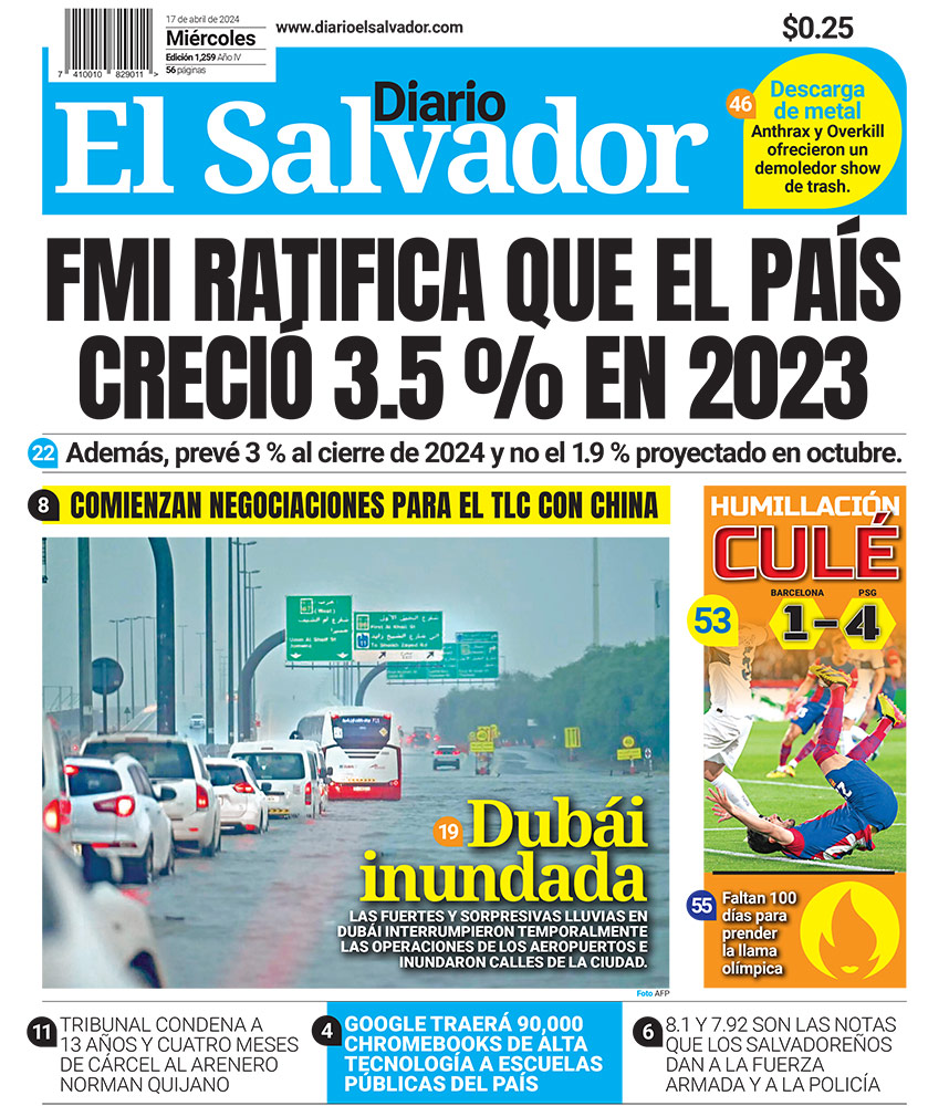 Esta es la portada de #DiarioElSalvador de este miércoles, 17 de abril de 2024. #DiarioES Conoce el otro lado de la historia: diarioelsalvador.com
