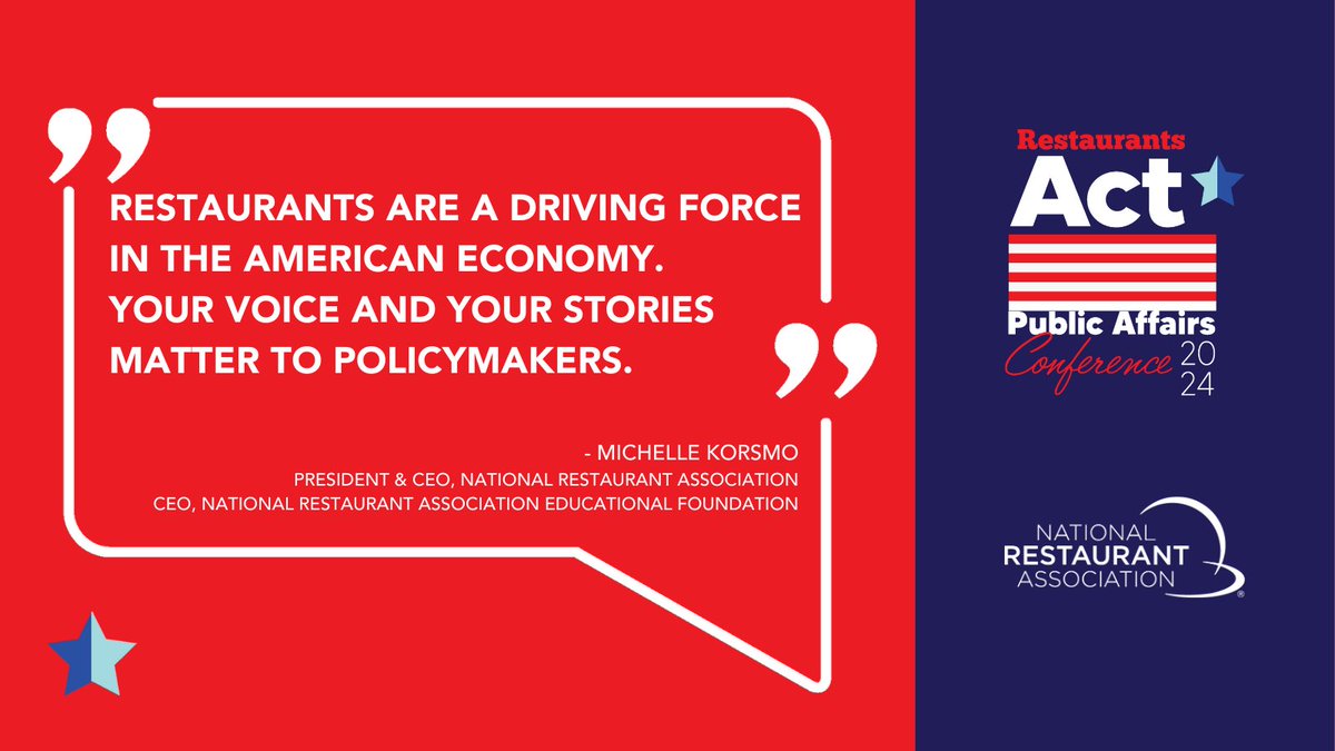 RestaurantsAct's tweet photo. #PAFC24 attendees are headed to Capitol Hill this morning to advocate for the restaurant industry. Before their meetings, @WeRRestaurants President & CEO Michelle Korsmo shared this message. https://t.co/aED4NUYblL