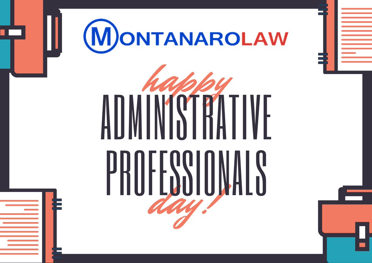 MontanaroLaw's support staff keeps our firm running like clockwork. Call today for efficient and reliable legal services! #AdministrativeProfessionalsDay #MontanaroLaw #SupportStaff #EfficientServices #AdminDay
 
(516)809-7735
montanarolaw.com
info@montanarolaw.com