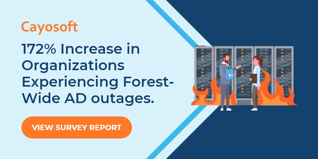 We partnered with Cayosoft to survey IT pros about modern Microsoft Active Directory Forest Recovery. #activedirectory #ADForestRecovery

Check this article and results to learn about the 172% increase in organizations experiencing forest-wide AD outages:
petri.com/ad-forest-outa…