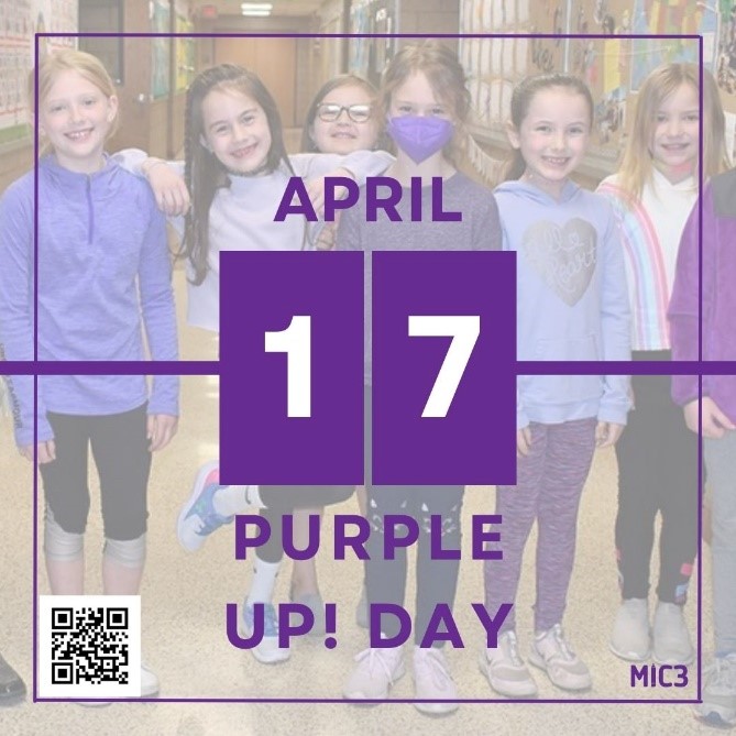 Today, everyone is encouraged to wear purple to show support for military children who overcome so many challenges #purpleup4militarykids  #MIC3Compact