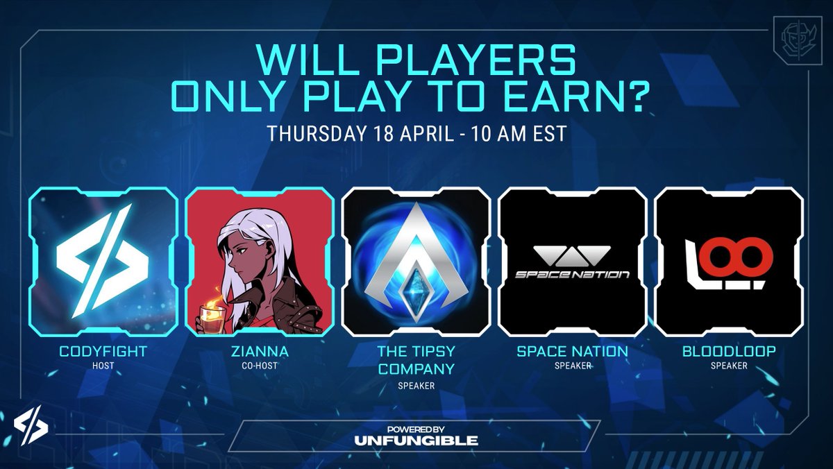 🪩 Will Players Only Play To Earn? Join us with @byzianna_, @TipsyCoin, @SpaceNationOL, and @BloodLoopGAME as we explore the evolving landscape of play incentives, gamer engagement, and the longevity of web3 games. 🗓️ April 18, 2PM UTC 👇 Set a reminder