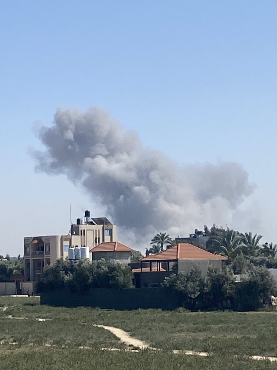 Israeli bombing now in the city of Deir al-Balah, Gaza Strip
