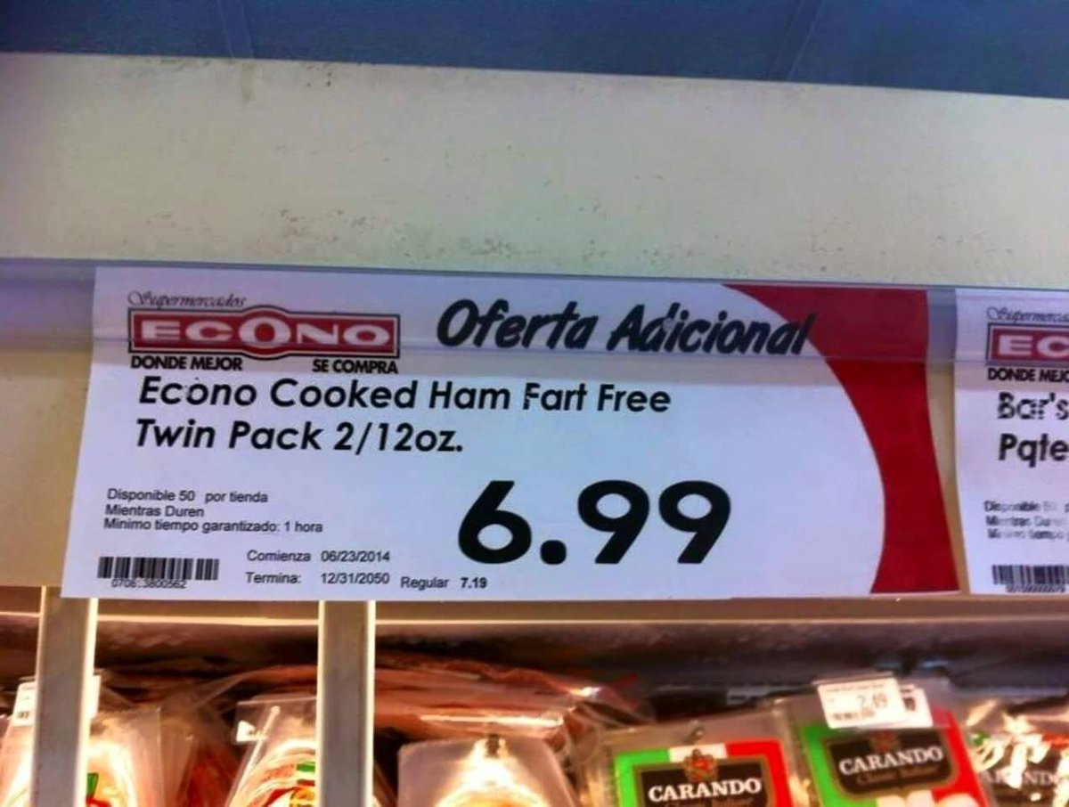 lrcctasador's tweet photo. Ahora el jamón sin peos esta disponible en Econo. https://t.co/F60Qn8r0aD