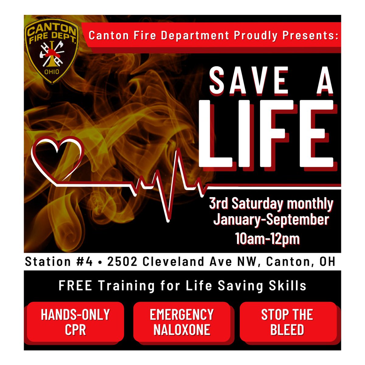 Effective trauma care starts the moment an injury or life-threatening event occurs, meaning it is often a bystander that helps to give our patients a second chance at life!

Join an upcoming ‘Save a Life’ event to learn life-saving skills. Register: outlook.office365.com/owa/calendar/H…