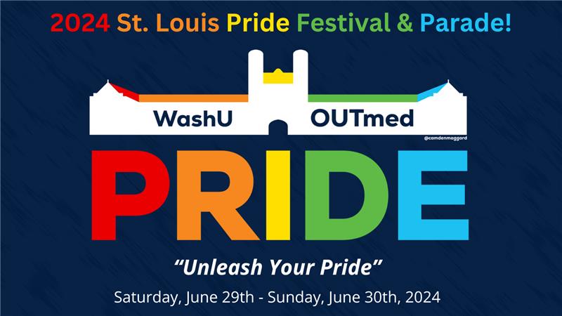 OUTmed & #WashUSpectrumOffice invite you, your families, and colleagues to march at the St. Louis Pride Parade on Sunday, June 30, 2024 from 10:00am - 2:00pm. Visit bit.ly/49Aiu0Z for more info on the St. Louis Pride Festival, to rsvp to march, & place t-shirt orders!