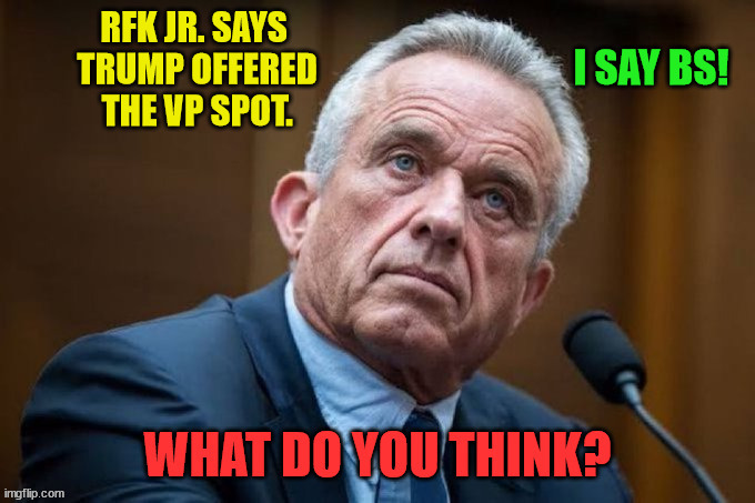 Do you really think Trump offered RFK Jr. the VP?