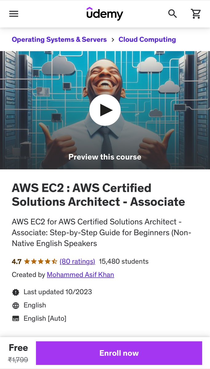 ✅ AWS EC2 : AWS Certified Solutions Architect - Associate (9 Hours)

Grab it before coupon get expired 👇

udemy.com/course/aws-ec2…