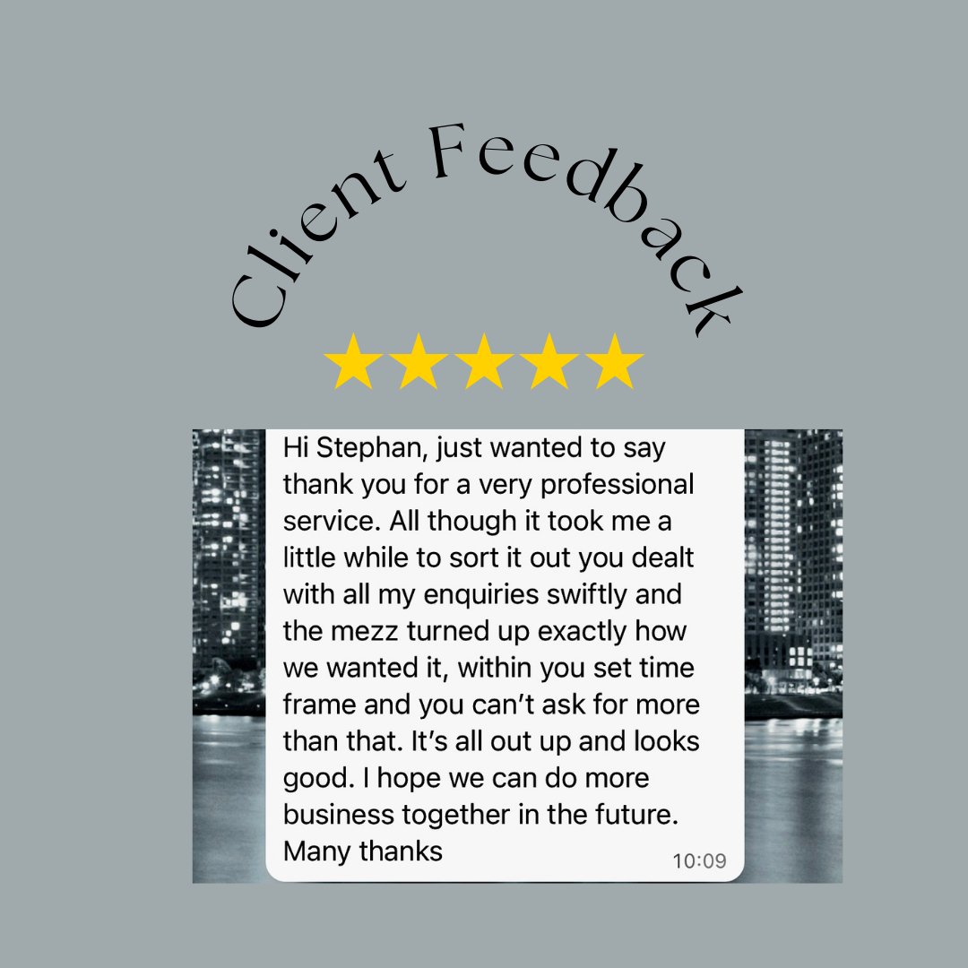 _Mezz9com's tweet photo. Nice little review we received this morning on WhatsApp, a happy customer makes our day.  The customer installed a floor that we supplied, as you can see we didn't leave him too it, we were on the end of the phone to help. https://t.co/9q4pM7hKCq