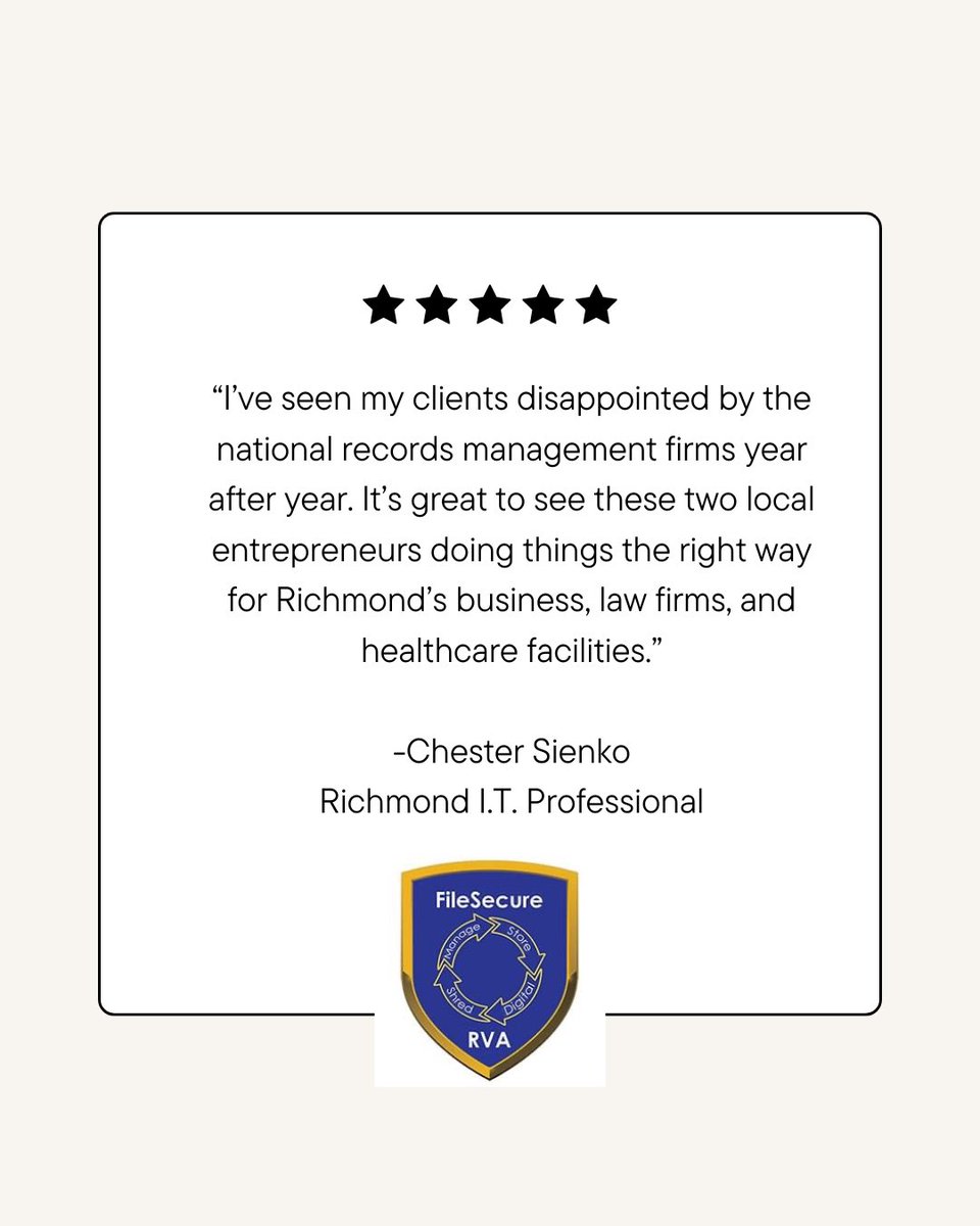 Find out for yourself what makes us different  from the competitors and what we can do to help you today by calling us at 804-525-6445. 

#local #commercialmoving #recordsmanagment #documentstorage#locallyownedandoperated #richmondva #richmondbusiness