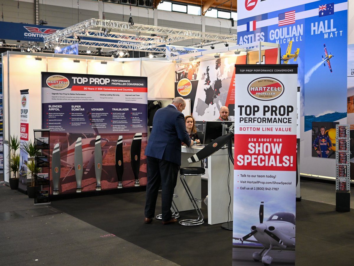 We're in Germany for #AERO2024 ! ✈️ Come see us at Hall A3, Stand 115, to see our latest #propeller technology, meet with our team of experts, and take advantage of our limited-time Top Prop Show Special! #aviationindustry #AERO24 #aviation