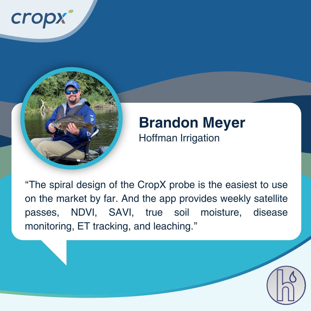 Don't take our word for it. Let our CropX partner, Brandon Meyer of Hoffman Irrigation, explain.

Learn more about CropX today!
zurl.co/IOf3 

#precisionfarming #agriculture #farming #mjdoa #myjobdependsonag #irrigation