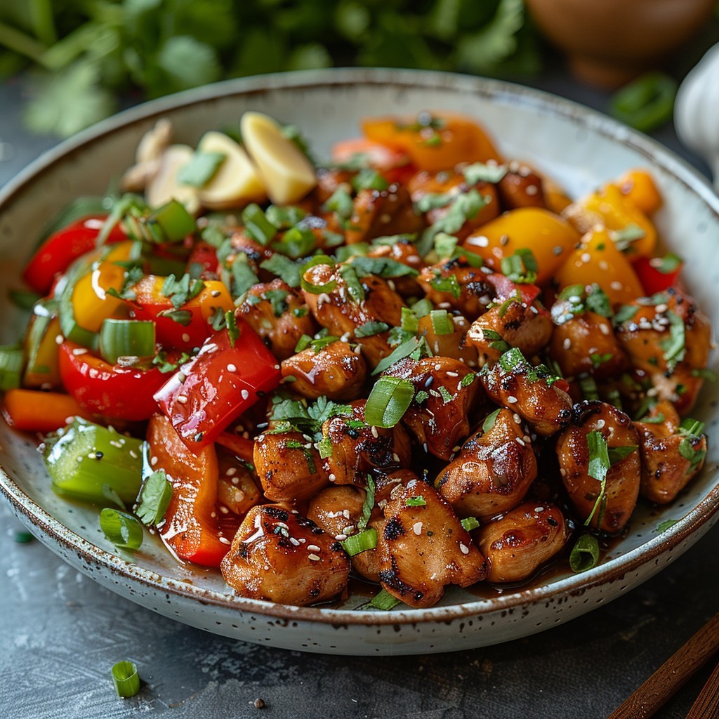 Dive into the vibrant world of flavors with our Ginger-Garlic Chicken Stir-Fry, straight from a contemporary kitchen! 🍗 Taste it here: bit.ly/3UmmlKL #ContemporaryCuisine #FoodieAI
Follow ➡️ @dailyfoodie_ai #healthyeating #quickrecipes