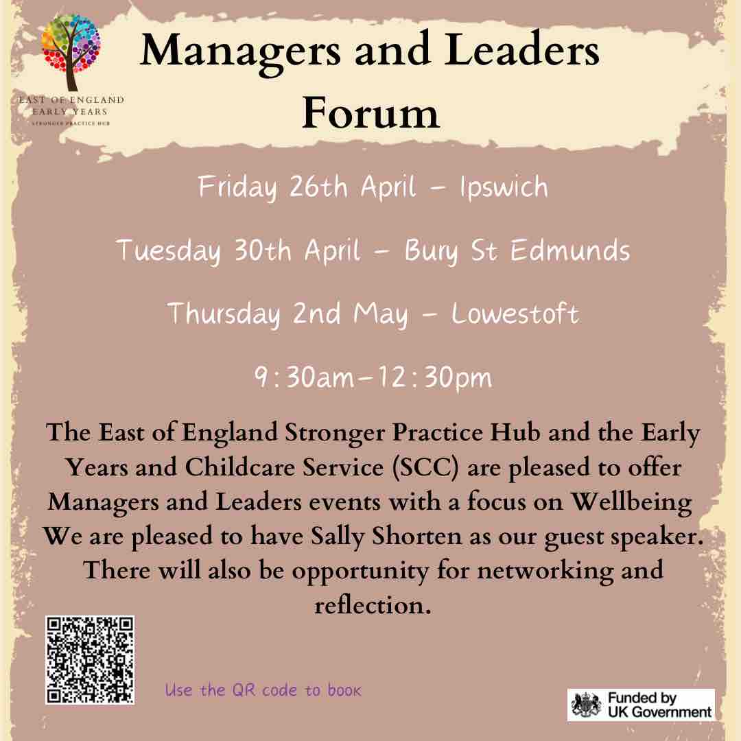 🧮📝Are you a manager or leader of a #EYsetting? 🧮📝Would you like help to support well-being in your setting? 💪🏻 book here: forms.office.com/e/e6LQqgTtHU #EoEEYSPH #StrongerPracticeHub