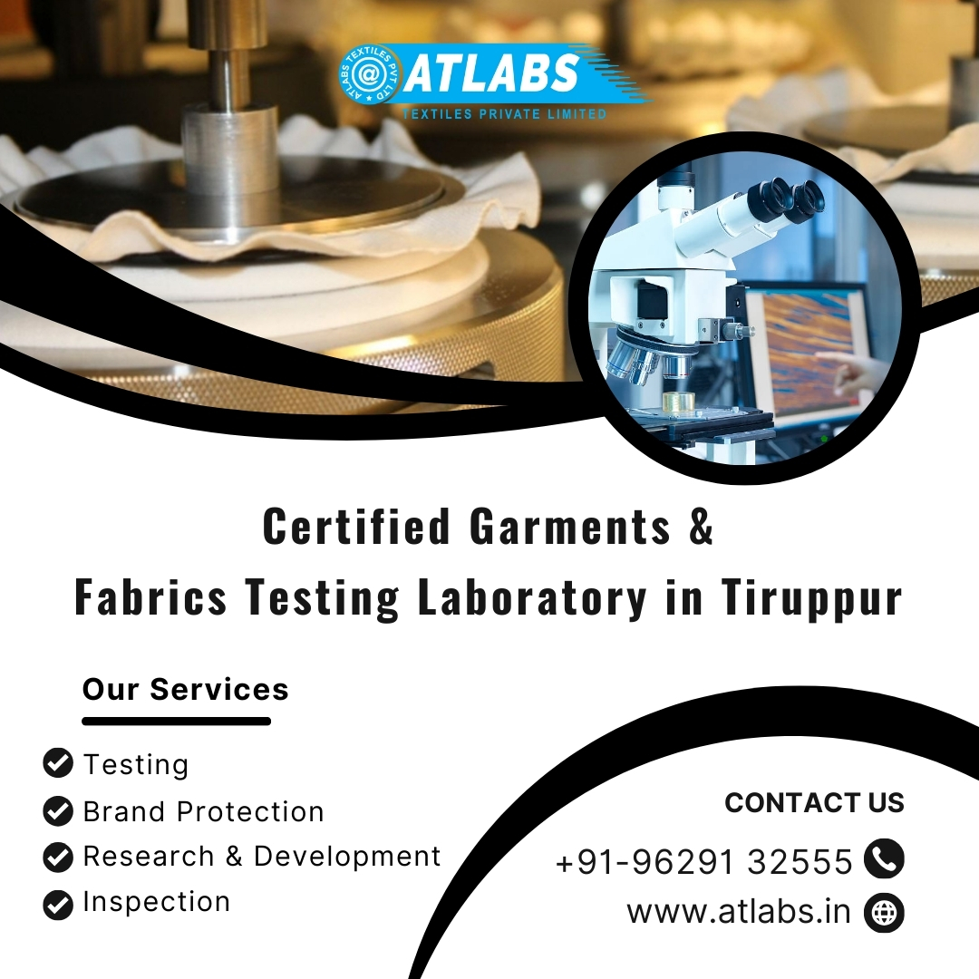 Certified Garments and Fabrics Testing Laboratory in Tiruppur......

#textiles #testingservices #ISO9001:2015 #certifiedgarment, #trustedtextile, #ReliableQuality, #testinglab, #testingpartner, #bestquality, #TextileTesting, #topnotchgarments, #qualitytesting, #premiertextile