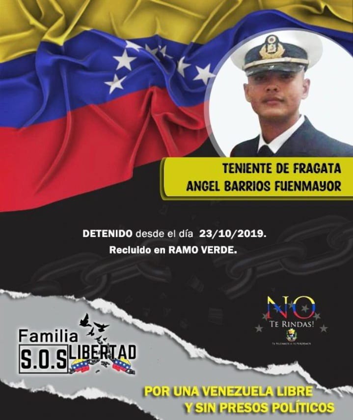 Rechazamos las detenciones arbitrarias y las persecuciones en contra de todos los que queremos un futuro mejor. ¡Defender los DDHH no es un delito! LIBERTAD para TF. Ángel Barrios y para todos los Presos Políticos. @KarimKhanQC @GerardoBlyde #LibertadParaLosPresosPolíticos