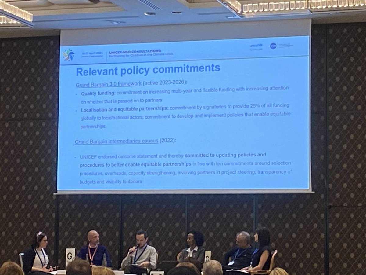 Delighted to hear @unicef and @devinitorg highlighting how they are applying commitments made towards being a better #intermediary for their partners.