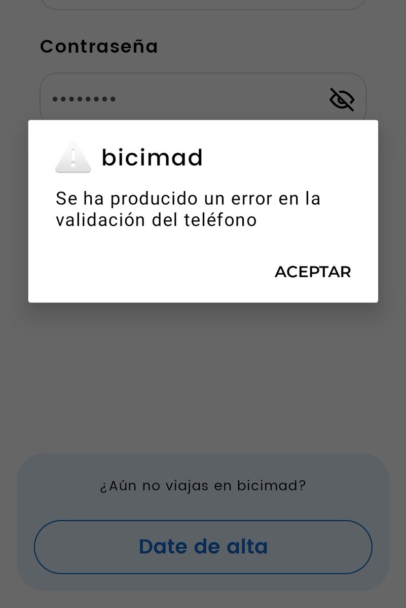 _M4510's tweet photo. @bicimad @mikeks360 Ha cerrado la sesión automáticamente, y no permite acceder, siendo la identificación correcta https://t.co/mCJaTVYZHI