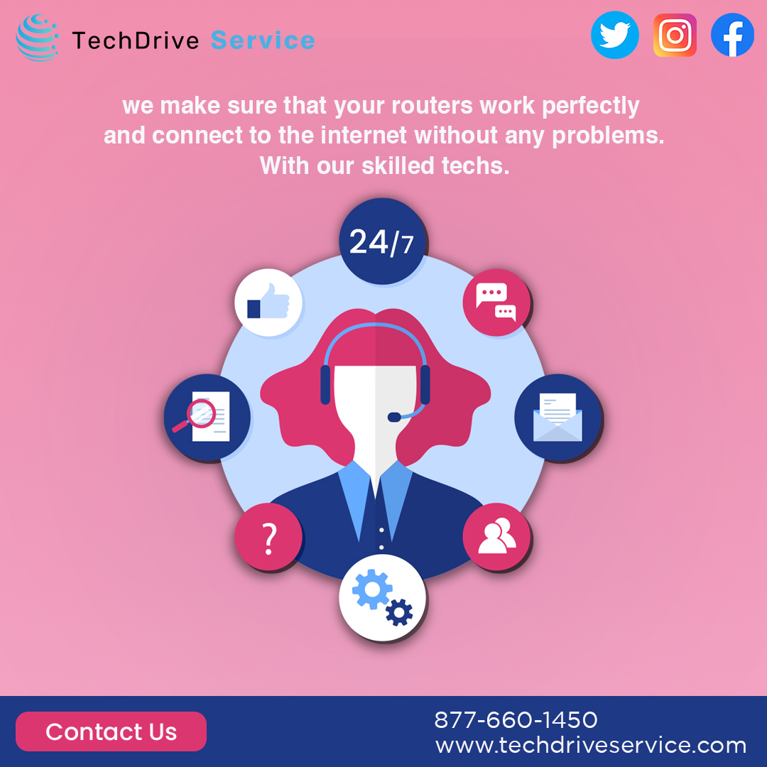 techdriveserv1's tweet photo. With our skilled techs, we make sure that your routers work perfectly and connect to the internet without any problems.

https://t.co/B4A0Ntzl5b
support@techdriveservice.com
877-660-1450

#techdriveservice #trending #WednesdayMotivation #tech #routers #routersuport #TechNews https://t.co/EtCNaUpp98