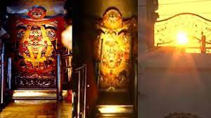 Suryanarayana Swamy temple at Arasavalli sun’s rays fall directly on the feet and head of the deity. It happens during Uttarayanam and Dakshinayanam. According to Padmapuranam , Kasyapa Rishi had installed the Pratima of Surya Dev at Arasavalli for the welfare of human beings.