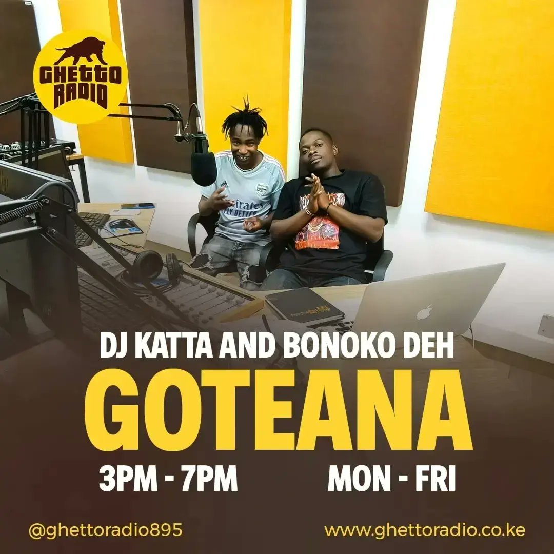 |NOW PLAYING|  
@busysignal_turf - Happy Birthday🔥
Only on #Goteana🌇
From 3 PM - 7 PM🌙

🌍Live: ghettoradio.co.ke
 🤙🏿Call: 0711443886 📩SMS: 20895
Host: @deejaykatta X @abonokohdeh