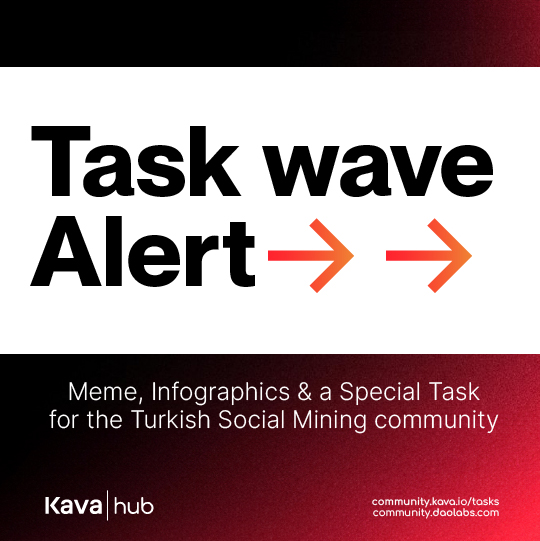 Kava Hub is roaring! Get ready for this #TaskWave 🟥KAVA Meme Fest: Binance x Kava Integration Celebration community.kava.io/task/kava-meme… 🟥Kava-Binance Integration Infographic Task community.kava.io/task/kava-bina… 🟥Hover Protokol ile USDT'nin Cosmos Likiditesine Katkıları (Only for the…