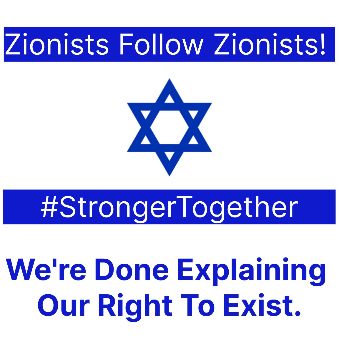 Boost #62 pro-Israel accounts under 1K. #ZionistsFollowZionists #StrongerTogether

@MtnRealAZ 
@MothersWorkDay 
@ella_trn 
@CZuricher
@PamelaGonsalv13 
@TrevjenJenny 
@iamdreamchaserr 
@SetersMeryamvan
@Wagbee123 
@ClearingViews 
@ThatArtist777 
@LostTribz