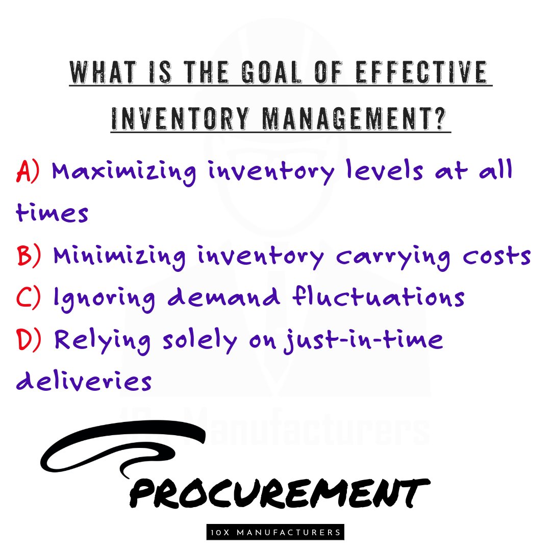 Inventory Management. Let's strike the perfect balance in inventory management! 

#inventorymanagement #procurement #efficiency #10xmanufacturers #supplychain #operations #logistics #industryinsights #businessgrowth #sourcing #innovation #optimization #costmanagement #strategies