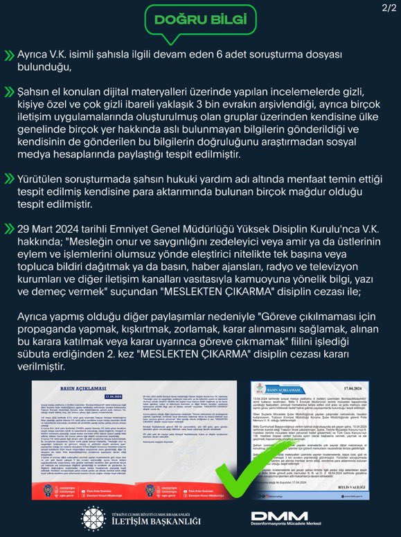 ✖️ 'X platformunda Bombacı Mülayim olarak tanınan polis memuru, Bitlis İl Emniyet Müdürü ve yine polis memuru olan eşini eleştirdiği için gözaltına alındı.' iddiası yalan. ✅Bahse konu 'BombacıMülayim01' isimli kullanıcı tarafından; 'Bitlis İl Emniyet Müdürünün terörle mücadele…