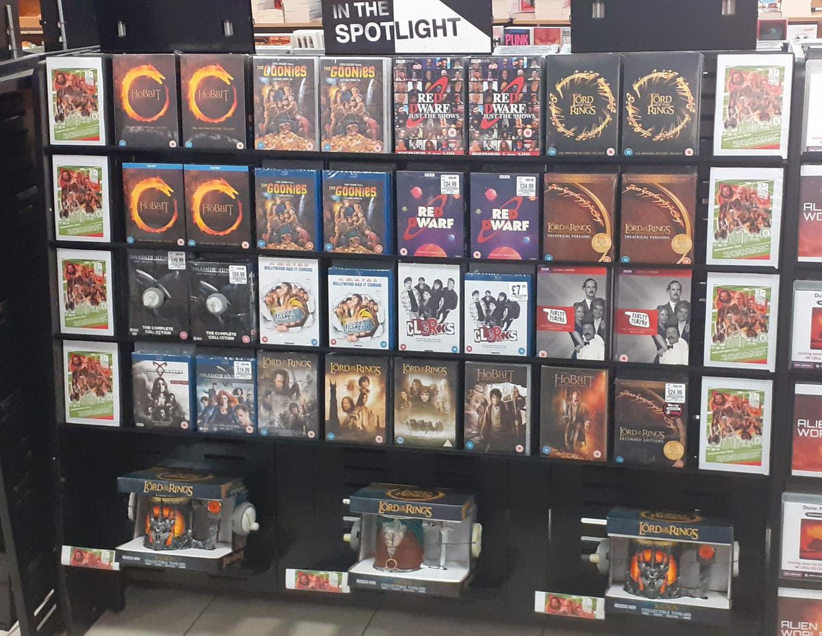 HMV Liverpool in Williamson Square have a section dedicated to Comic Con! DVDs and Blu Rays, and LOTR Steins!