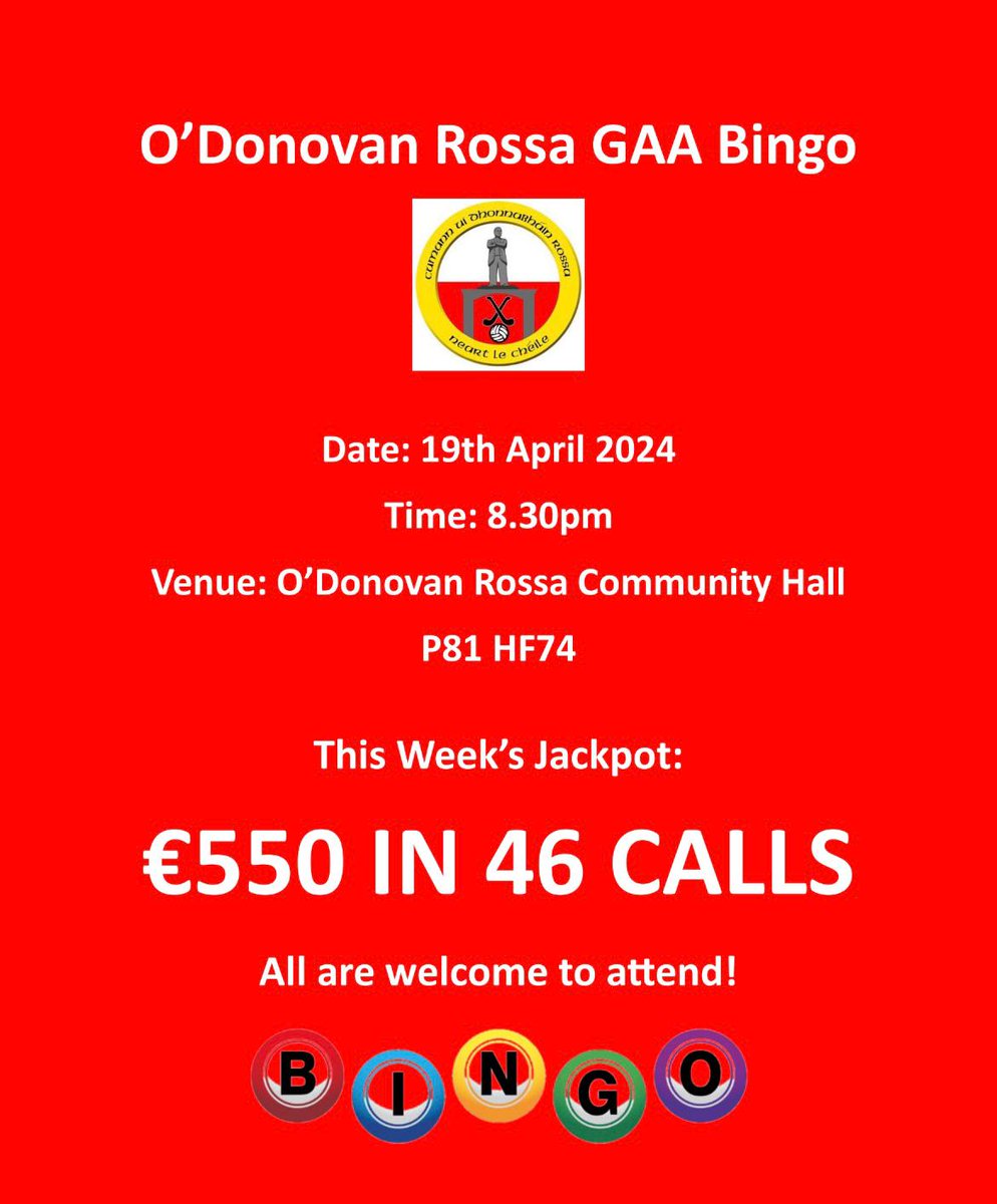 O'Donovan Rossa GAA (Cork) (@RossaGAA) on Twitter photo 2024-04-17 12:29:45