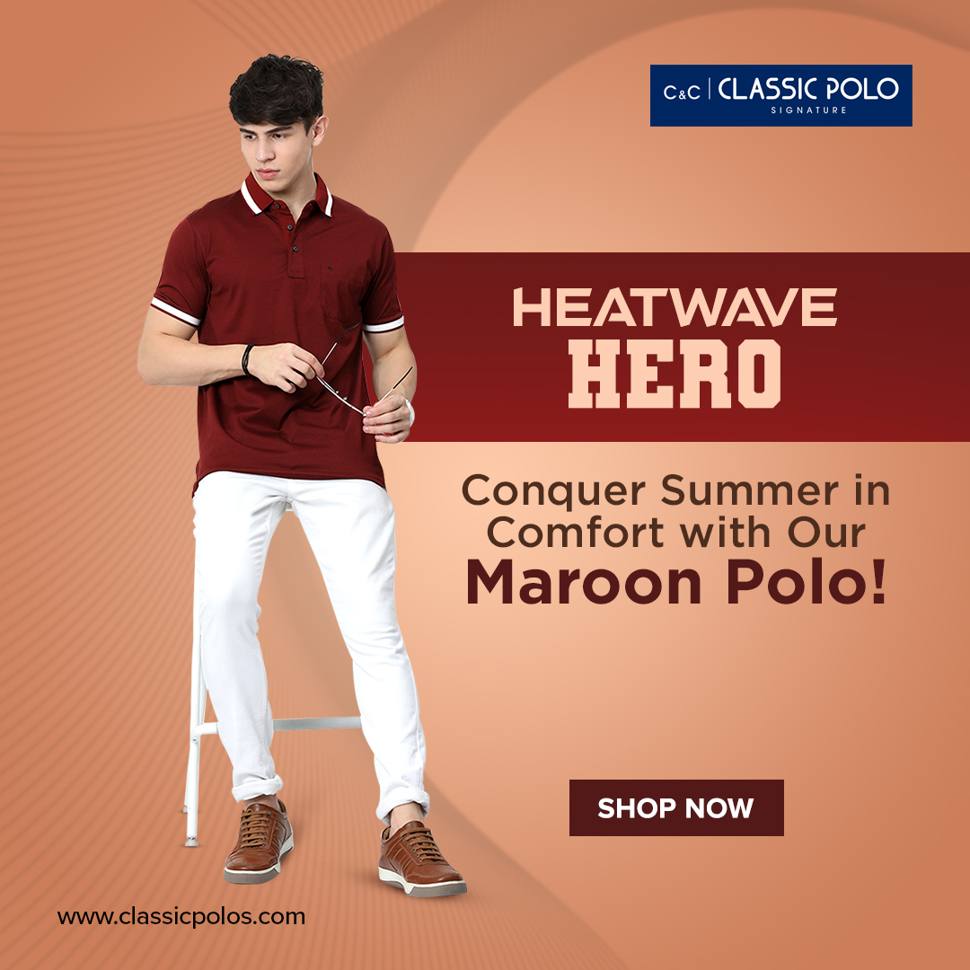 Slay the day in maroon! This polo tee brings the perfect blend of sophistication and comfort. 

India's Finest Menswear Brand

shopnow: shorturl.at/adkN4

#classicpolo #menswear #mensbrand #clothing #tshirt #menstshirt #summerwear #menssummerwear