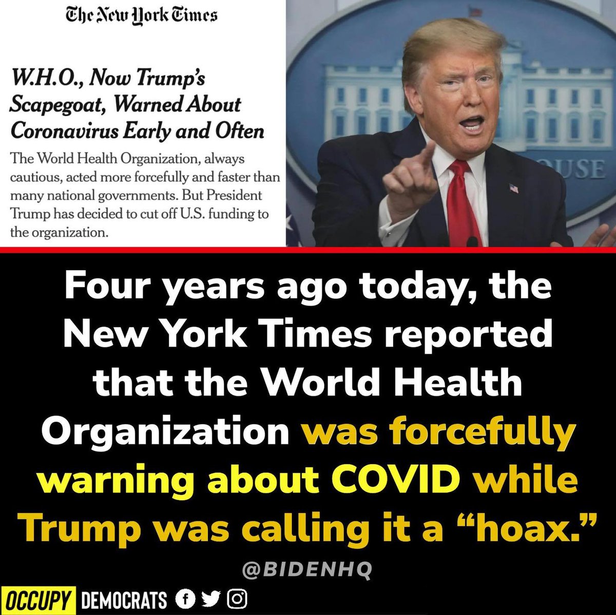 Remember when Donald Trump said the heat will kill COVID and cases will go from 15 to zero? Then THOUSANDS died and the country became divided more than ever? I DO!!