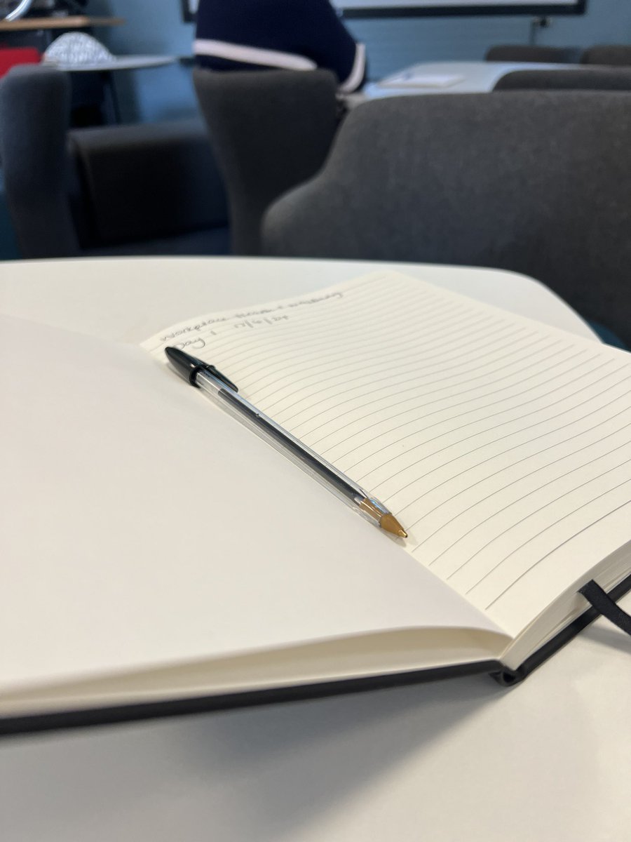 25 years since I left uni and I’m back .. MSc module in Workplace Health &amp; WellBeing Day 1! #WellBeing #NHS #learning <a href="/UHBTherapy/">UHB Therapy Services</a>