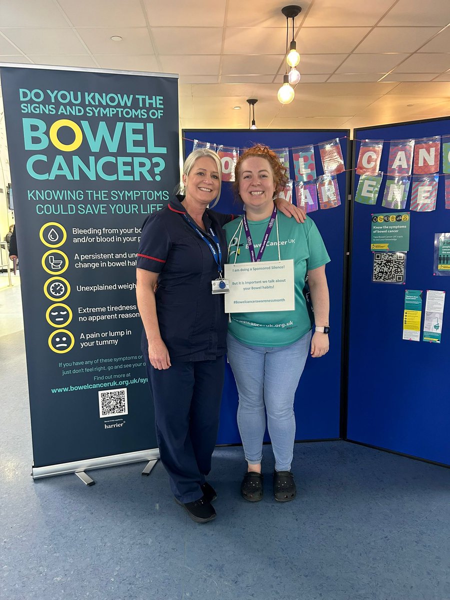 Staceyharper68's tweet photo. Lovely support for my sponsored silence today ! One hour to go ! @SueClemow  @Nickymetty @DerrifordNurses @Derriford_Hosp #bowelcancerawarenessmonth #stomacare https://t.co/jUZzl8bKWa