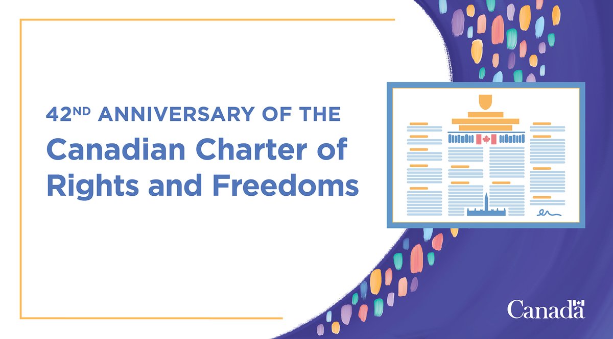 Marking 42 years of the #CanadianCharter of Rights and Freedoms!

The Charter recognizes the importance of #OfficialLanguages, ensuring linguistic rights for all Canadians—keeping our convos multilingual and inclusive.

canada.ca/en/canadian-he…